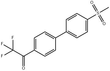 2,2,2-trifluoro-1-(4'-(Methylsulfonyl)biphenyl-4-yl)ethanone Structure