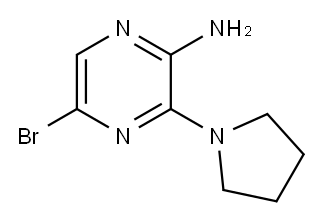 2-AMINO-5-BROMO-3-PYRROLIDIN-1-YLPYRAZINE 구조식 이미지