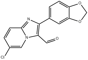 2-BENZO[1,3]DIOXOL-5-YL-6-CHLORO-IMIDAZO[1,2-A]PYRIDINE-3-CARBALDEHYDE 구조식 이미지