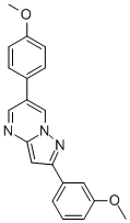 2-(3-METHOXY-PHENYL)-6-(4-METHOXY-PHENYL)-PYRAZOLO[1,5-A]PYRIMIDINE 구조식 이미지