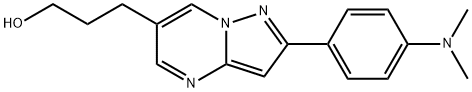 3-[2-(4-DIMETHYLAMINO-PHENYL)-PYRAZOLO[1,5-A]PYRIMIDIN-6-YL]-PROPAN-1-OL 구조식 이미지