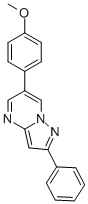 6-(4-메톡시-페닐)-2-페닐-피라졸로[1,5-A]피리미딘 구조식 이미지