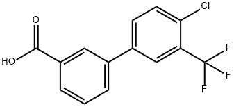 [1,1'-Biphenyl]-3-carboxylic acid, 4'-chloro-3'-(trifluoromethyl)- Structure