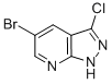 5-BROMO-3-CHLORO-1H-PYRAZOLO[3,4-B]PYRIDINE 구조식 이미지