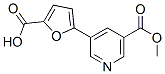 5-(5-(Methoxycarbonyl)pyridin-3-yl)-furan-2-carboxylic acid Structure