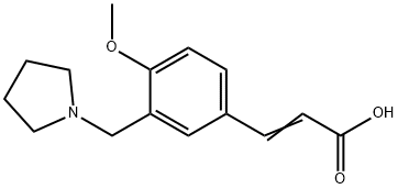 (2E)-3-[4-methoxy-3-(pyrrolidin-1-ylmethyl)phenyl]acrylic acid 구조식 이미지