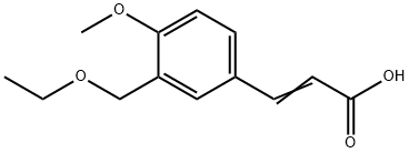 (2E)-3-[3-(ethoxymethyl)-4-methoxyphenyl]acrylic acid Structure