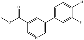 메틸5-(4-클로로-3-플루오로페닐)피리딘-3-카르복실레이트 구조식 이미지