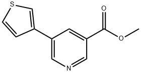 메틸5-(티오펜-3-일)피리딘-3-카르복실레이트 구조식 이미지