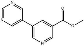 메틸5-(피리미딘-5-일)피리딘-3-카르복실레이트 구조식 이미지