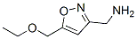 3-Isoxazolemethanamine,  5-(ethoxymethyl)- Structure