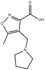 5-메틸-4-(1-피롤리디닐메틸)-3-이속사졸카르복실산 구조식 이미지