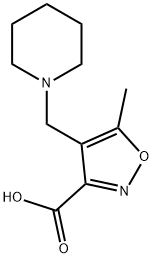 5-methyl-4-(1-piperidinylmethyl)-3-Isoxazolecarboxylic acid Structure