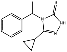 5-cyclopropyl-4-(1-phenylethyl)-4H-1,2,4-triazole-3-thiol Structure
