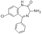 3-AMINO-7-CHLORO-5-PHENYL-1,3-DIHYDRO-BENZO[E][1,4]DIAZEPIN-2-ONE 구조식 이미지