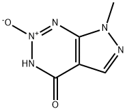 1,7-dihydro-7-methyl-4H-pyrazolo[3,4-d]-1,2,3-triazin-4-one 2-oxide 구조식 이미지