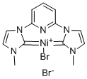 브로모[(2,6-피리딘디일)비스(3-메틸-1-이미다졸릴-2-일리덴)]니켈브로마이드 구조식 이미지