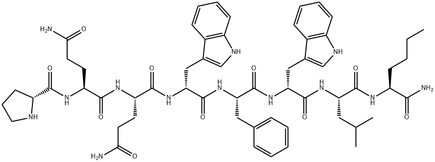 D-PRO-GLN-GLN-D-TRP-PHE-D-TRP-LEU-NLE-NH2 구조식 이미지