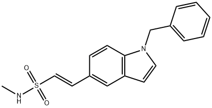 (1E)-N-Methyl-2-[1-(phenylmethyl)-1H-indol-5-yl]ethenesulfonamide 구조식 이미지