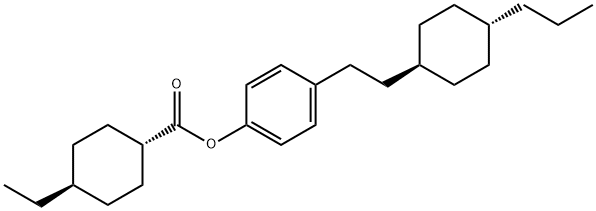 4-[2-(trans-4-Propylcyclohexyl)ethyl]phenyltrans-4-ethylcyclohexanecarboxylate Structure