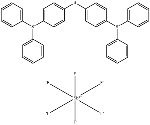 Bis[4-(diphenylsulfonio)phenyl]sulfide bis(hexafluoroantimonate) 구조식 이미지