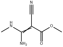 Acrylic  acid,  3-amino-2-cyano-3-(methylamino)-,  methyl  ester  (7CI) Structure