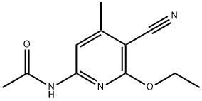 N-(5-CYANO-6-ETHOXY-4-METHYLPYRIDIN-2-YL)아세트아미드 구조식 이미지