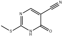 4-Hydroxy-2-(methylthio)pyrimidine-5-carbonitrile 구조식 이미지