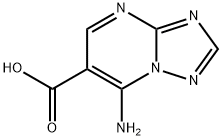 7-아미노[1,2,4]트리아졸로[1,5-a]피리미딘-6-카르복실산 구조식 이미지