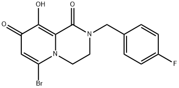 2H-Pyrido[1,2-a]pyrazine-1,8-dione, 6-broMo-2-[(4-fluorophenyl)Methyl]-3,4-dihydro-9-hydroxy- Structure