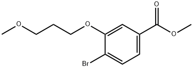 Benzoic acid, 4-bromo-3-(3-methoxypropoxy)-, methyl ester 구조식 이미지