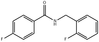 4-Fluoro-N-(2-fluorobenzyl)benzaMide, 97% 구조식 이미지