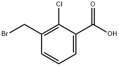 3-(브로모메틸)-2-클로로벤조산 구조식 이미지