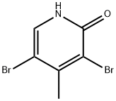 3,5-디브로모-2-하이드록시-4-메틸피리딘 구조식 이미지