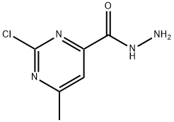 2-CHLORO-6-METHYLPYRIMIDINE-4-CARBOHYDRAZIDE Structure