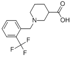 1-(2-TRIFLUOROMETHYL-BENZYL)-PIPERIDINE-3-CARBOXYLIC ACID Structure