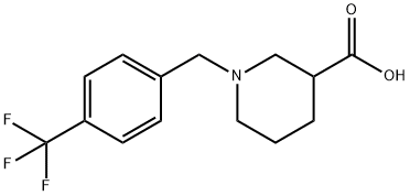 1-(4-TRIFLUOROMETHYL-BENZYL)-PIPERIDINE-3-CARBOXYLIC ACID HYDROCHLORIDE 구조식 이미지
