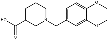 1-[(3,4-DIMETHOXYPHENYL)METHYL]-PIPERIDINE-3-CARBOXYLIC ACID 구조식 이미지