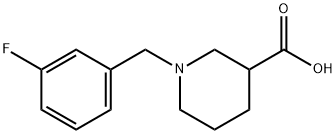 1-(3-플루오로벤질)피페리딘-3-카복실산 구조식 이미지