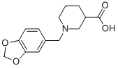 1-(1,3-BENZODIOXOL-5-YLMETHYL)-3-PIPERIDINECARBOXYLIC ACID 구조식 이미지