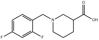 1-(2,4-difluorobenzyl)piperidine-3-carboxylic acid Structure