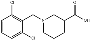 1-(2,6-dichlorobenzyl)piperidine-3-carboxylic acid Structure