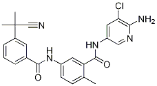 BenzaMide, N-(6-aMino-5-chloro-3-pyridinyl)-5-[[3-(1-cyano-1-Methylethyl)benzoyl]aMino]-2-Methyl- Structure
