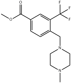 methyl 4-((4-methylpiperazin-1-yl)methyl)-3-(trifluoromethyl)benzoate Structure