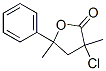 3-chlorodihydro-3,5-dimethyl-5-phenylfuran-2(3H)-one Structure