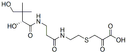 Propanoic acid, 3-((2-((3-((2,4-dihydroxy-3,3-dimethyl-1-oxobutyl)amin o)-1-oxopropyl)amino)ethyl)thio)-2-oxo-, (R)- Structure