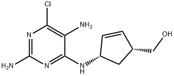 (1S-cis)-(+/-)-4-[(2,5-DiaMino-6-chloro-4-pyriMidinyl)aMino]-2-cyclopentene-1-Methanol 구조식 이미지