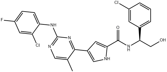 896720-20-0 1H-Pyrrole-2-carboxaMide, 4-[2-[(2-chloro-4-fluorophenyl)aMino]-5-Methyl-4-pyriMidinyl]-N-[(1S)-1-(3-chlorophenyl)-2-hydroxyethyl]-