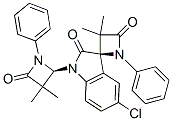 (S)-5'-CHLORO-1'-((R)-3,3-DIMETHYL-4-OXO-1-PHENYLAZETIDIN-2-YL)-3,3-DIMETHYL-1-PHENYLSPIRO[AZETIDINE-2.3'-INDOLINE]-2',4-DIONE 구조식 이미지