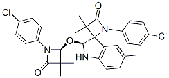 (S)-1-(4-CHLOROPHENYL)-2'-((S)-1-(4-CHLOROPHENYL)-3,3-DIMETHYL-4-OXOAZETIDIN-2-YLOXY)-3,3,5'-TRIMETHYLSPIRO[AZETIDINE-2.3'-INDOLINE]-4-ONE Structure